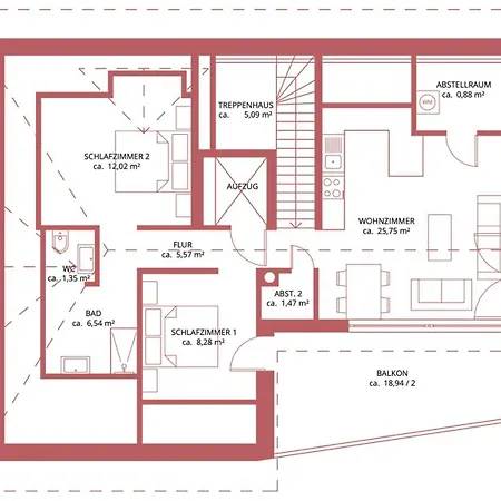 Residenz - Pedelec - Penthouse - Sauna - Parkplatz Apartment *
